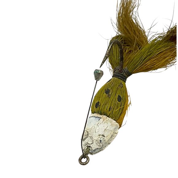 South Bend Weighted Casting Frog Lure Vintage Weedless with Hair Legs - Picture 4 of 5
